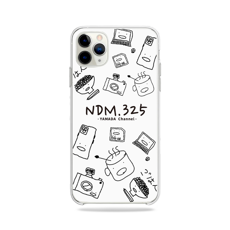 "NDM.325" スマホケース ブラック(クリアケース) / やまだちゃんねる